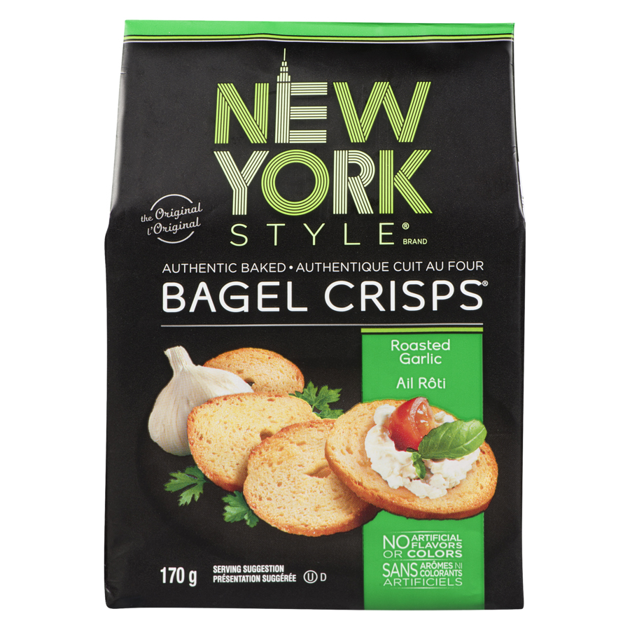 New York Style Bagel Crisps Garlic